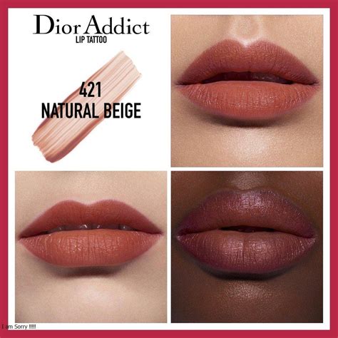 dior 421 lip tattoo|Dior addict lip tint shades.